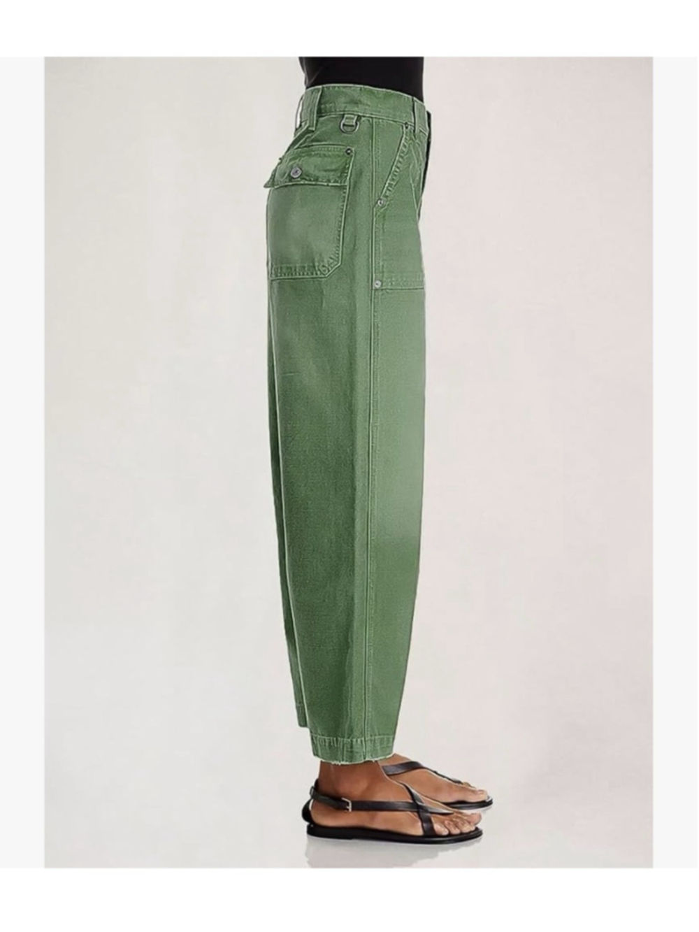 Flamingals Straight Wide Leg Jeans for Women Mid Waisted Casual Raw Hem Denim M - Picture 3 of 6